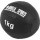 Gorilla Sports Kožený medicinbal, 1 kg, čierny