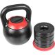 Gorilla Sports Kettlebell, nastaviteľná hmotnosť 8 - 16 kg