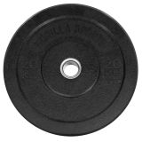 Gorilla Sports Oceľový kotúč potiahnutý gumou, čierny, 20 kg