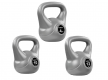MOVIT Sada 3 kettlebell činiek, sivé, 26 kg