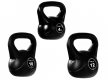 MOVIT Sada 3 kettlebell činiek, čierne, 26 kg
