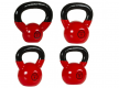 MOVIT Sada 4 kettlebell činiek, liatina a vinyl, 26 kg