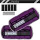 MOVIT Neoprénové reflexné záťažové manžety, 2x3 kg, fialové