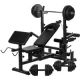MOVIT Posilňovacia stanica + sada činiek 60 kg, čierna