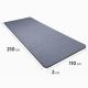 Gymnastická podložka XXL 210×110×2 cm sivá