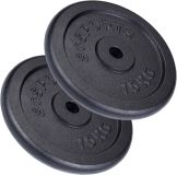 ScSPORTS Sada liatinových diskov 30 kg, 2x15 kg