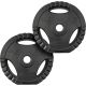 ScSPORTS kotúče 2x2,5 kg s úchytmi, plast/cement, 30/31 mm