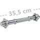 ScSPORTS® Jednoručný hriadeľ chróm, vrúbkovaný úchop, 35 cm