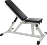 ScSPORTS Nastaviteľná posilňovacia lavica,200 kg,biela/čiern