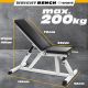 ScSPORTS Nastaviteľná posilňovacia lavica,200 kg,biela/čiern