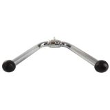 Tricepsová v-grip tyč, chróm, otočná, gumové konce