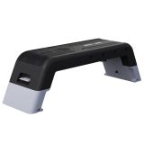 Fitness stepper GORILLA SPORTS® s úložným priestorom, čierny