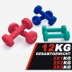 Sada fitness činiek 12 kg s neoprénom a stojanom