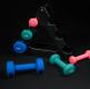 Gymnastické činky, neoprénové, okrúhle, 7 kg