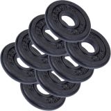 ScSPORTS Sada závaží 4 kg, 8x 0,5 kg, liatina, otvor 30/31mm