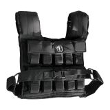 Gorilla Sports Záťažová vesta 30 kg, nastaviteľná, čierna