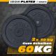ScSPORTS Liatinové kotúče 30 kg, 30/31 mm, súprava 2 ks