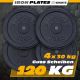 ScSPORTS Liatinové kotúče 30 kg, 30/31 mm, súprava 4 ks