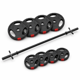 Nakladací činkový set 40 kg, os 160 cm, 30 mm, čierny