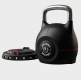 Gorilla Sports nastaviteľný kettlebell, 2–20 kg, čierny