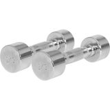 Gorilla Sports Pochrómované jednoručné činky, 2 x 2 kg