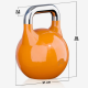 Gorilla Sports Súťažný kettlebell, oranžový, 28 kg