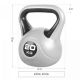 Gorilla Sports Kettlebell činka, vinylová, čierna, 20 kg