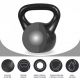 Gorilla Sports Kettlebell činka, plast, čierna, 10 kg