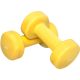 Gorilla Sports Jednoručky na aerobik, 2 x 4 kg, žlté