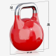 Gorilla Sports Súťažný kettlebell, červený, 32 kg