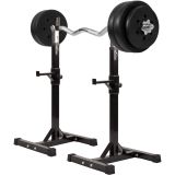 Gorilla Sports Stojan s EZ tyčou + plastovým závažím 35 kg