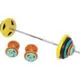 Činkový set 100 kg s gripper kotúčmi a hviezdicovým uzáverom