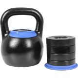 Gorilla Sports Kettlebell, nastaviteľná hmotnosť 16 - 24 kg