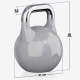 Gorilla Sports Súťažný kettlebell, sivý, 36 kg