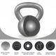 Gorilla Sports Kettlebell činka, liatina, sivá, 30 kg