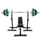 Gorilla Sports Posilňovacia lavica + nakladací set 127,5 kg