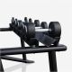 Stojan na jednoručky s gumovými činkami 90 kg set