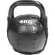 Gorilla Sports Kettlebell 4 kg, kožený, čierny