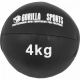 Gorilla Sports Sada kožených medicinbalov, 55 kg, čierna