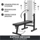Gorilla Sports Set skladacia lavica, činky 100 kg, podložky