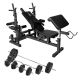 Multifunkčná posilňovacia stanica so 100 kg závažím, čierna/